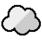 Icône représentant un nuage sous forme pixelisée